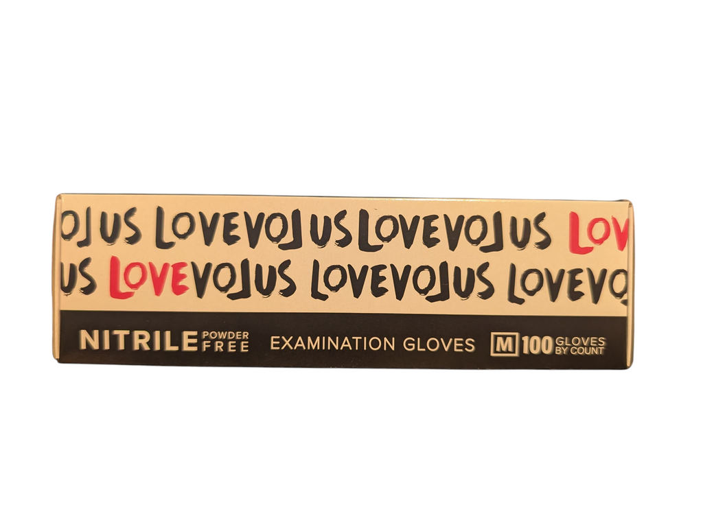 Love Volus Pink Nitrile Gloves Medium