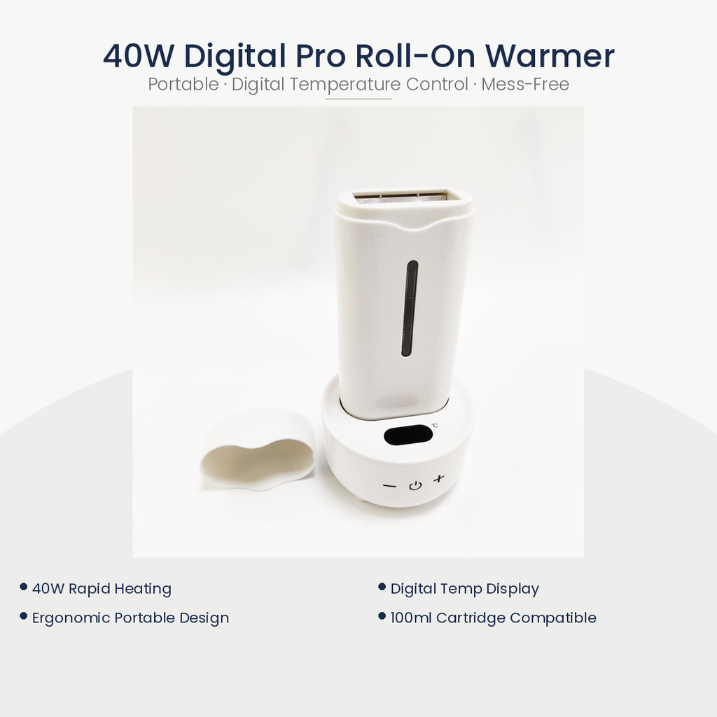 White 40W Digital Pro-Portable Roll-On Wax Warmer
