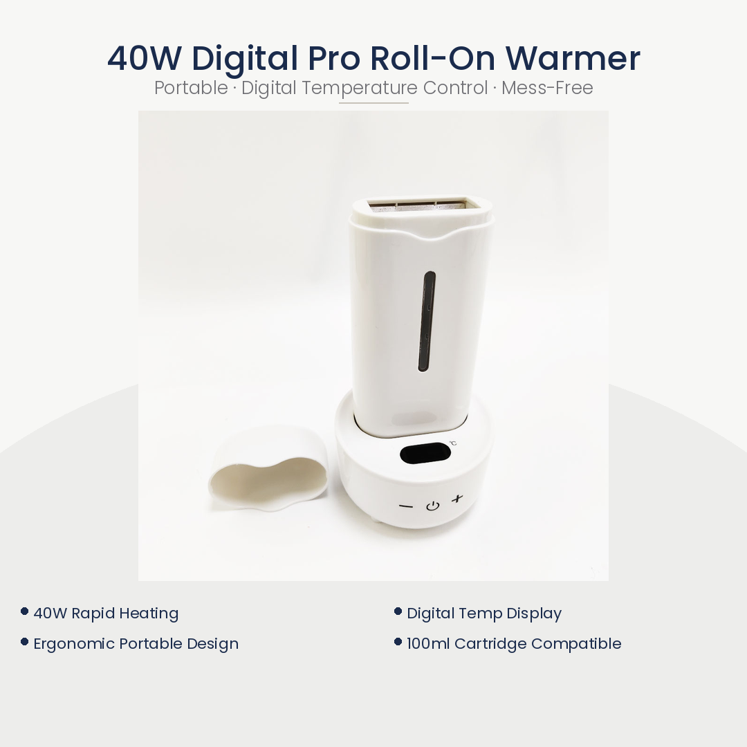 White 40W Digital Pro-Portable Roll-On Wax Warmer