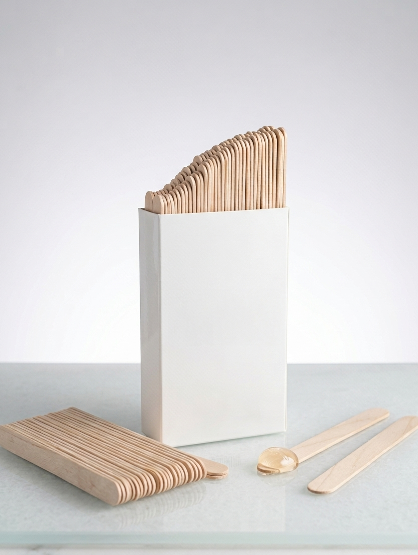 box of wooden wax sticks